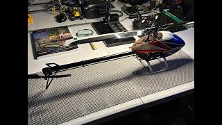 Crashed upon arrival.  eFlite Blade 360 heli needs help.