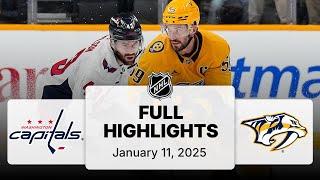 NHL Highlights | Capitals vs. Predators | January 11, 2025