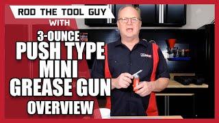 Product Demo of the ARES Tool (53010) 3-Ounce Push-Type Mini Grease Gun Overview!!