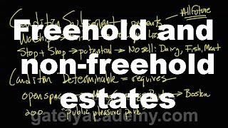 Freehold and Non Freehold Types of Estates