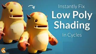 Instantly Fix Low Poly Shading in Cycles with Blender 2.90 - Defeating the Shadow Terminator