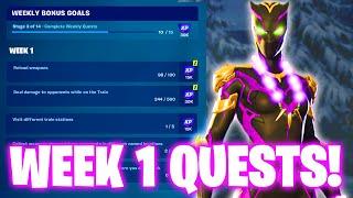 How To Complete Week 1 Quests in Fortnite - Week 1 Challenges Fortnite Chapter 5 Season 4