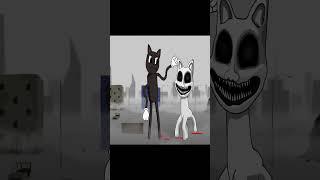 БЕЛЫЙ МУЛЬТЯШНЫЙ КОТ ПРОТИВ КАРТУН КЭТА CARTOON CAT Мультик Анимация #shorts