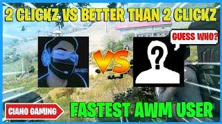 2Clickz VS KuyKuyYT BETTER THAN 2Clickz  FOR FASTEST AWM USER OF ROS (RULES OF SURVIVAL)