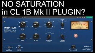 No Harmonics in Tube-Tech CL1B Plugin? Softube CL 1B Mk II Mark 2 Test vs Hardware Saturation