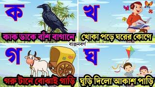 Bengali Bornomala | ক খ গ ঘ ঙ বাংলা বর্ণমালা । क ख ग घ च। বাংলা ব্যঞ্জনবর্ণ শিখি। #bengali_bornomala