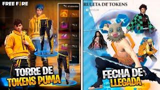 RULETA INOSUKE! REGRESA COLABORACION CON DEMON SLAYER TORRE PUMA ANGELICALES AMARILLOS FREE FIRE