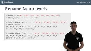 R tutorial - Using Factors in R