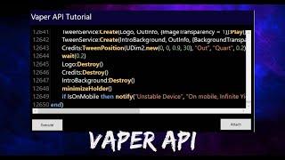 | How To Make A Roblox Exploit With Vaper API ️