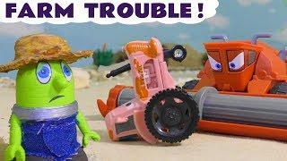 Funny Funlings Farm Trouble with Cars Mater and Frank