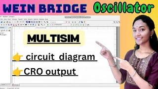 wein bridge oscillator simulation using multisim software