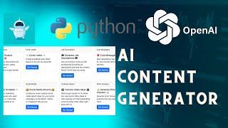 Create AI content Generator with OpenAI and Python