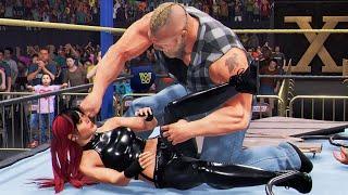 WWE 2k24 MODS: Cowboy Brock Lesnar vs Iyo Sky - street fight! #intergender #wrestling