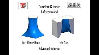 Solidworks tutorial | Beginners | How to use Loft Boss, Loft Cut and Thin feature | Complete Guide'