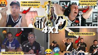 REAÇÕES VASCAINAS HUMILHADOS E TRISTEZA TOTAL - SANTOS 4X1 VASCO- BRASILEIRÃO 2023- VAMOS RIR KKKKK