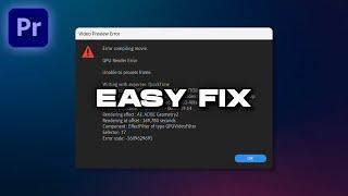 Cara Mengatasi Error Compiling Movie di Adobe Premiere Pro