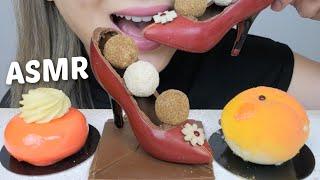 ASMR Assorted Mousse Cakes with Chocolate Shoes *Relaxing Soft Eating Sounds | N.E Let's Eat