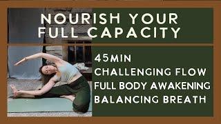 Challenging Whole Body Flow for Nourishment | Intermediate Yoga to Be Grounded