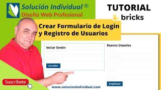 Crear Formulario de Login y Registro de Usuarios con Bricks para WordPress - Tutorial