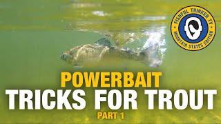 Active PowerBaiting Techniques for Trout, part 1 (fishing for trout)