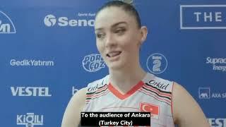 Zehra Gunes interview after Serbia match. (English Subtitle)