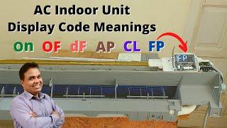 AC Indoor Unit Displays On OF dF AP CL FP