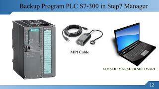 How to Upload and Download Program PLC S7-300 in Step7 Manager | Backup 7-300| PLC Siemens|