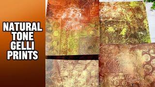 Natural Tone Gelli Prints