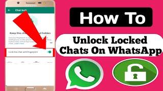 How To Unlock Locked Chat in WhatsApp (2023) || WhatsApp Chat Unlock New Update