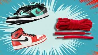 HOW TO FACTORY LACE EXTRA SHOE LACES FOR NIKE DUNKS AND JORDAN 1s || NIKE SB DUNK LOW || JORDAN 1