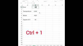 #shorts - How we can create Superscript and Subscript in Excel #short #excel #exceltutorial #tips