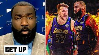 GET UP | "Lakers are LEGIT NBA title contenders" -  Perk says Luka-LeBron are biggest threat in West