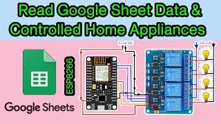 Read Google Spread Sheet Data ESP8266 || Controlling lights through Google Sheets NodeMCU 8266