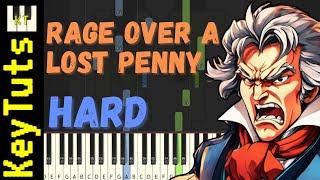 Rage Over a Lost Penny [Beethoven] - Hard Mode [Piano Tutorial] (Synthesia)