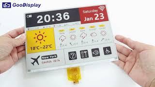 10.2-inch 4-Color E Ink Display, SPI Interface, Low Power, Wide Viewing Angle, Eye Protection