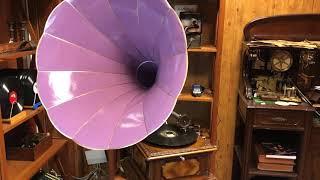 Antique Pathephone 12 Gramophone or Phonograph with Saphire Reproducer. France, 1910