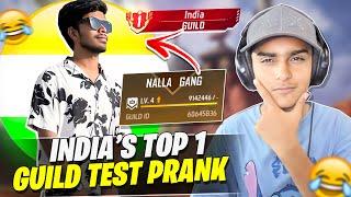 India’s Top 1 Guild Test Prank Nalla Gang  Funniest Video  - Garena Free Fire Max