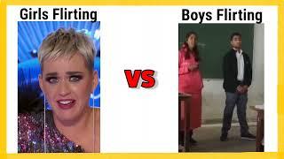 Girls Flirting Vs Boys Flirting  @mobilemonkey #memes #girlsvsboys