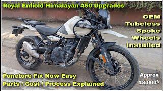 Royal Enfield Himalayan 450 Upgrades | Tubeless Spoked Wheels Installation Process | DNA VLOGS