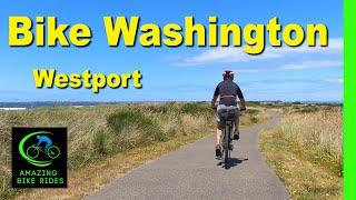 20 Minute Virtual Bike Ride | Westport on the Washington Coast | Cycling Workout | Travel Video