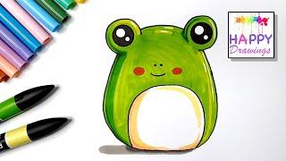 HOW TO DRAW A SQUISHMALLOW FROG - HOW TO DRAW A FROG