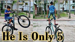 5 years Boy outstanding cycle stunt by Tech zone 360