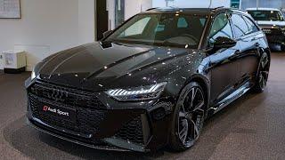 2021 Audi RS6 in mythos black (600hp) - Sound, Interior & Exterior!