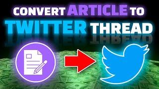 How To Convert Youtube Video To Twitter Threads In Tugan AI (Easy 2024)