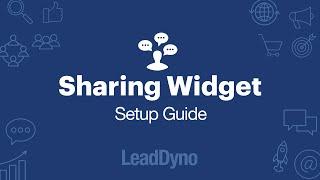 How to Setup a Social Sharing Widget