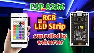 ESP 8266 Nodemcu RGB LED Strip controlled by a webserver remote