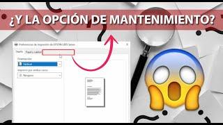 No me aparece la opción de mantenimiento en mi impresora | Canon - Epson - HP