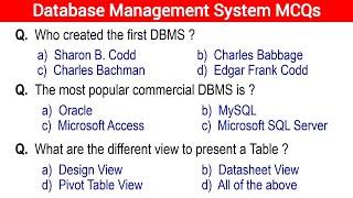 Top 100 Database Management System MCQs