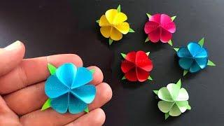 Paper Flowers using Origami paper  Tiny paper flowers - DIY Mother's day Gift