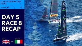 Louis Vuitton Cup Final Race 8 Recap | Luna Rossa Prada Pirelli vs INEOS Britannia